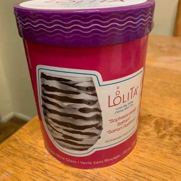 Enesco Designs by Lolita Sophisticated Safari Hand-Painted Artisan Stemless Wine - Picture 5 of 7